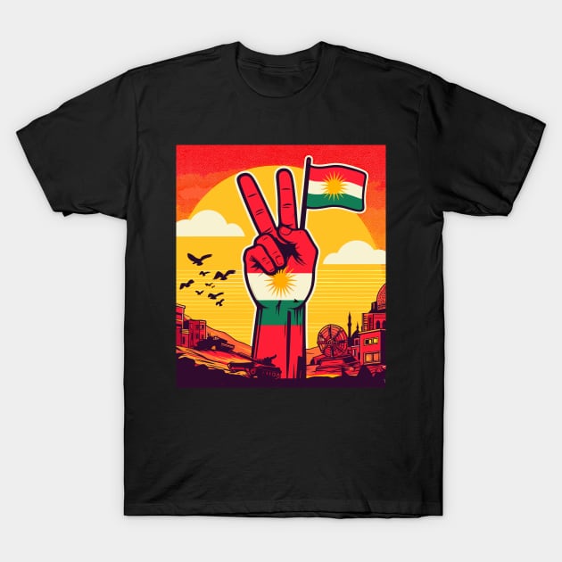 Biji kurdistan Peace and freedom T-Shirt by TomFrontierArt